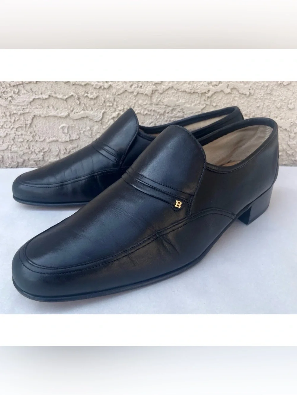 Bally of Switzerland Sligo Mens Sz US 9.5 D Black Leather Penny Moc Loafers VTG